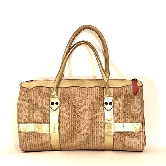Christian Louboutin Handbags - Christian Louboutin Straw Beige Woven Shoulder Bag
